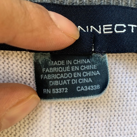 French Connection two tone color block long sleeve sweater - Picture 8 of 10